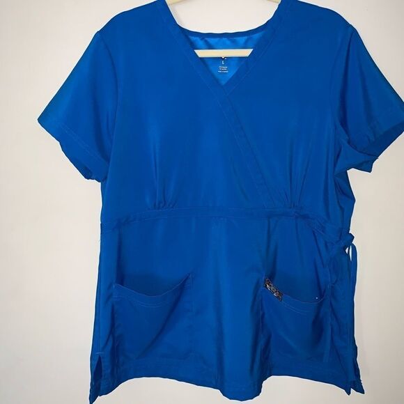 Koi Tech Large Scrub top bright blue - Picture 1 of 9